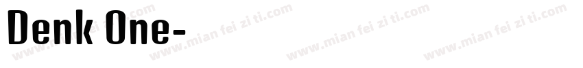 Denk One字体转换